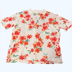 EP pro women flower print polo size large